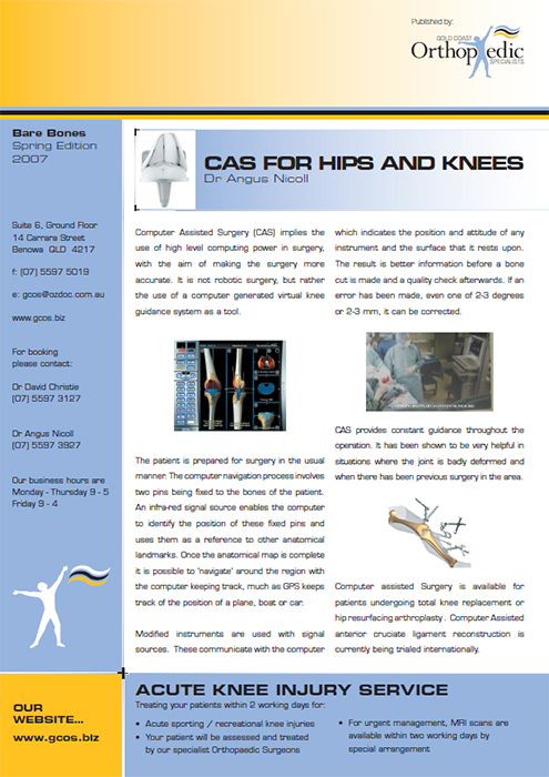 Cas for Hips and Knees
