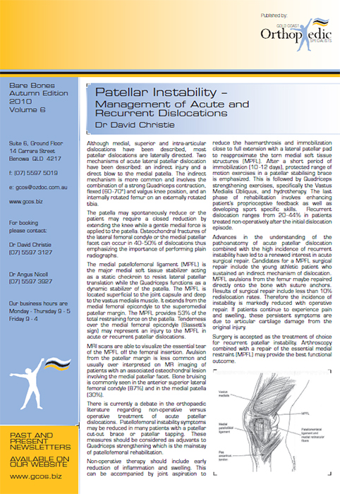 Patellar Instability