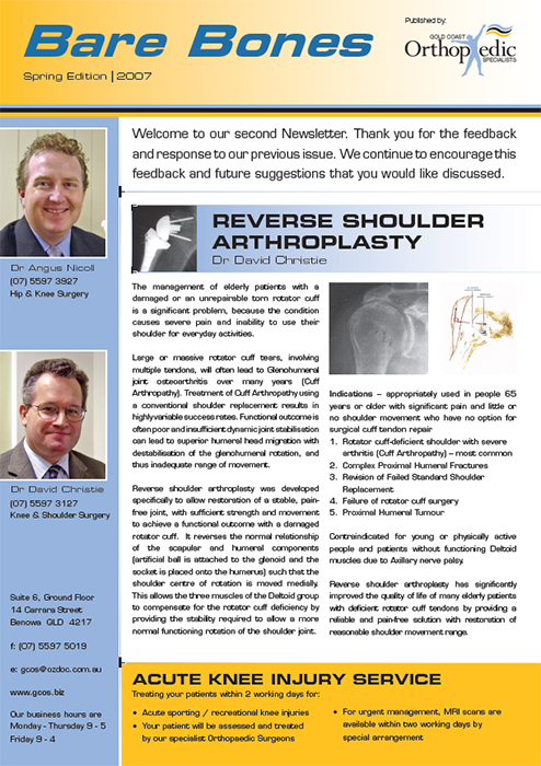 Reverse Shoulder Arthroplasty